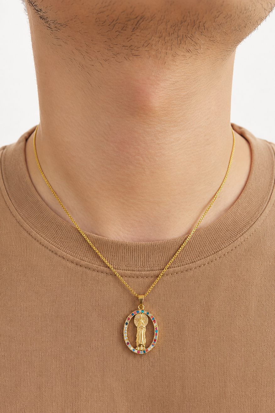 Virgin Mary Multicolor Necklace