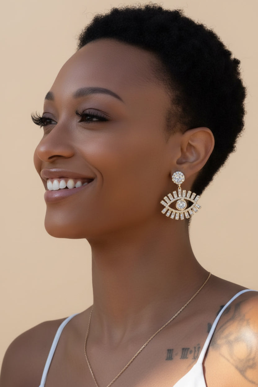 Bianca Evil Eye Drop Earrings