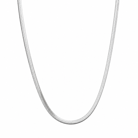 Skyler Silver Flat Snake Necklace