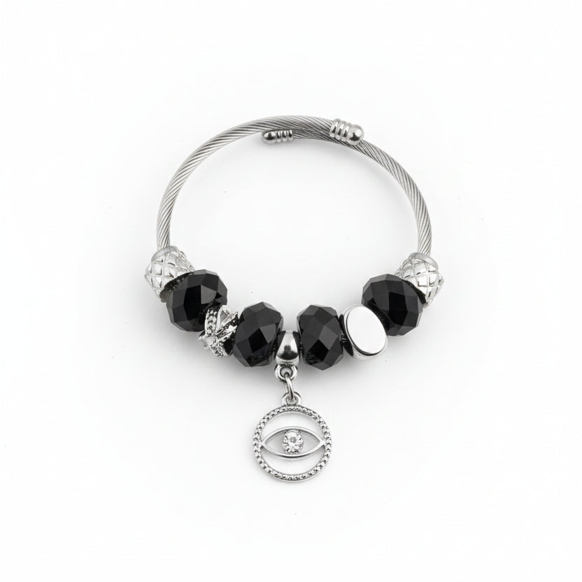 Iris Charm Open Cuff
