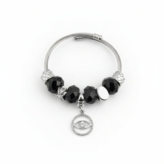 Iris Charm Open Cuff