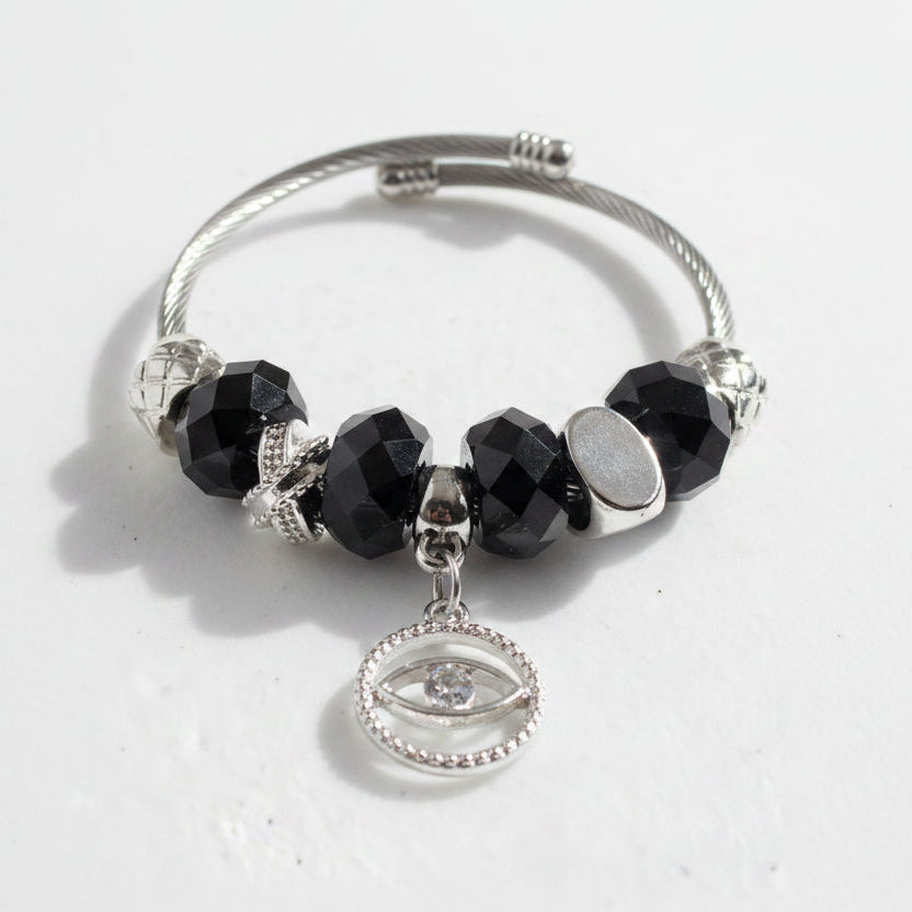 Iris Charm Open Cuff