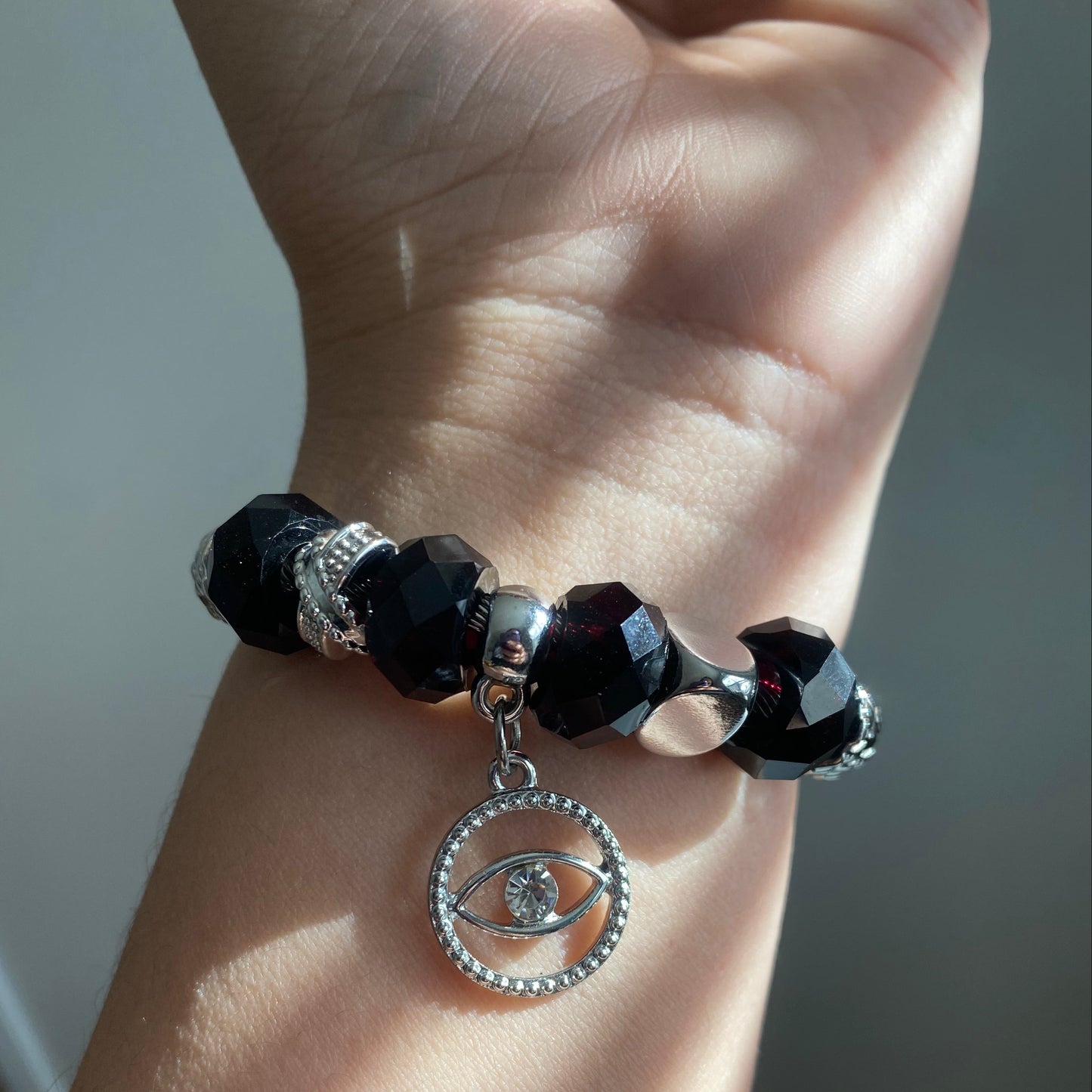 Iris Charm Open Cuff
