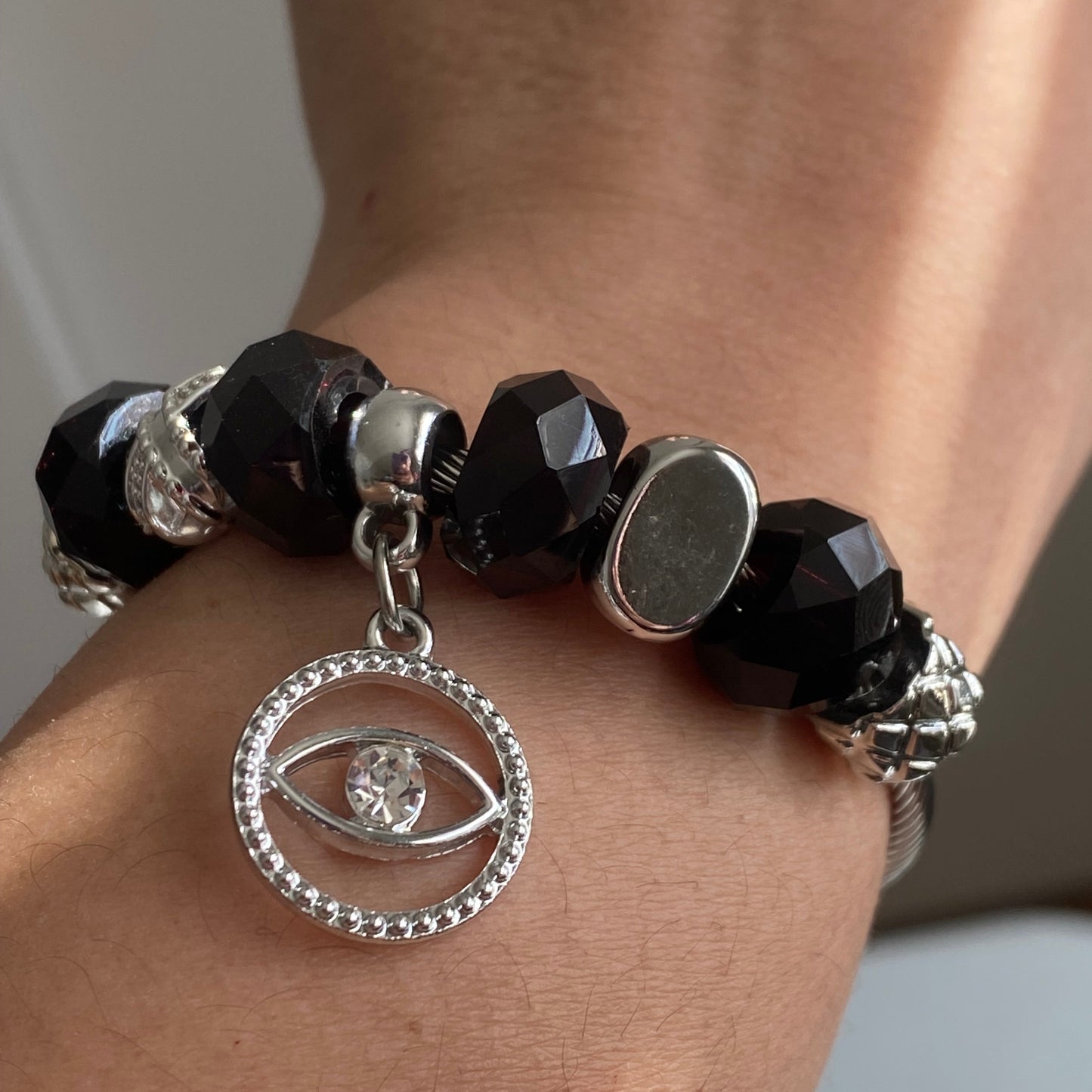 Iris Charm Open Cuff