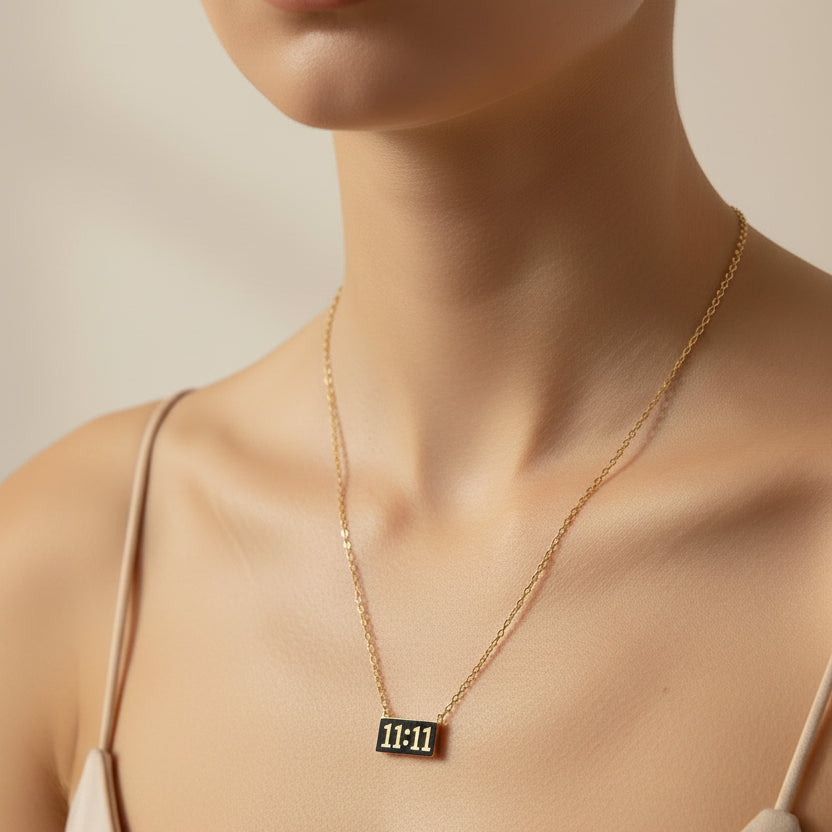 11:11 Plate Necklace