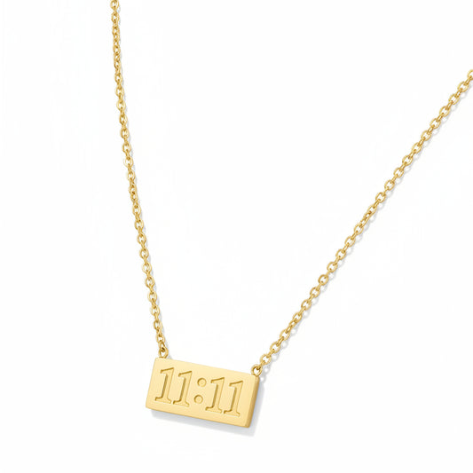 11:11 Plate Necklace