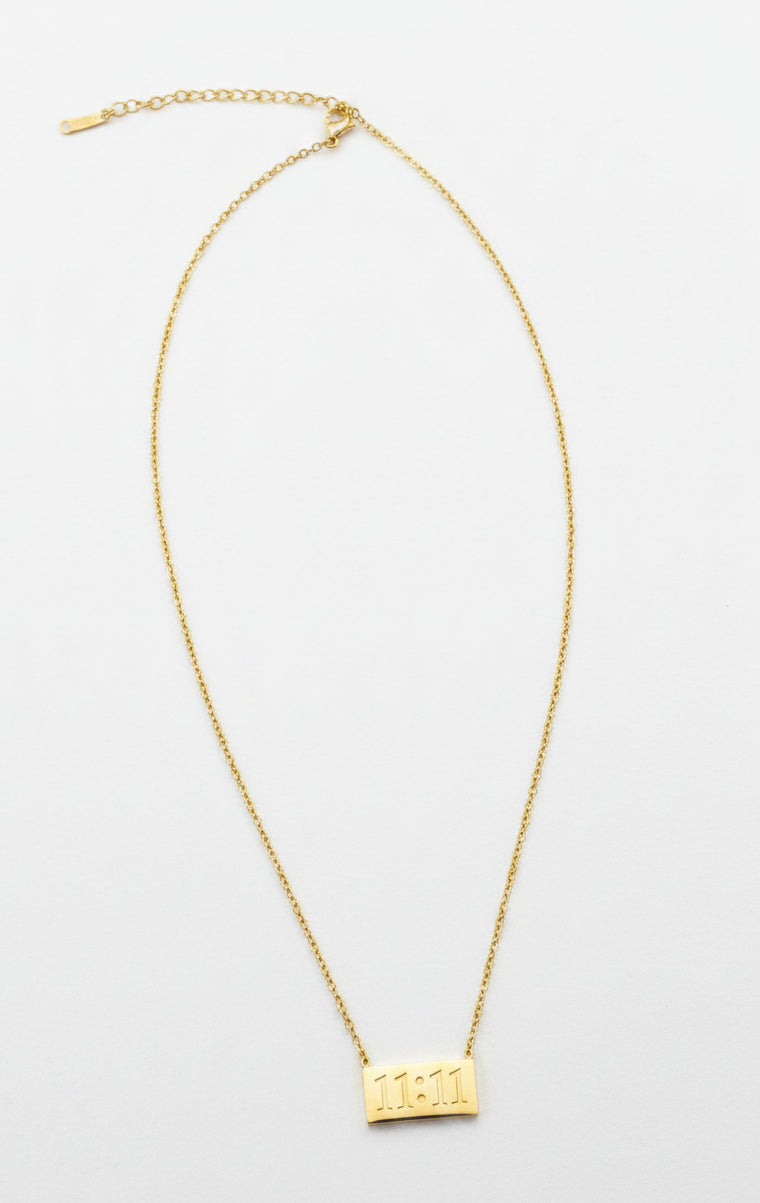 11:11 Plate Necklace