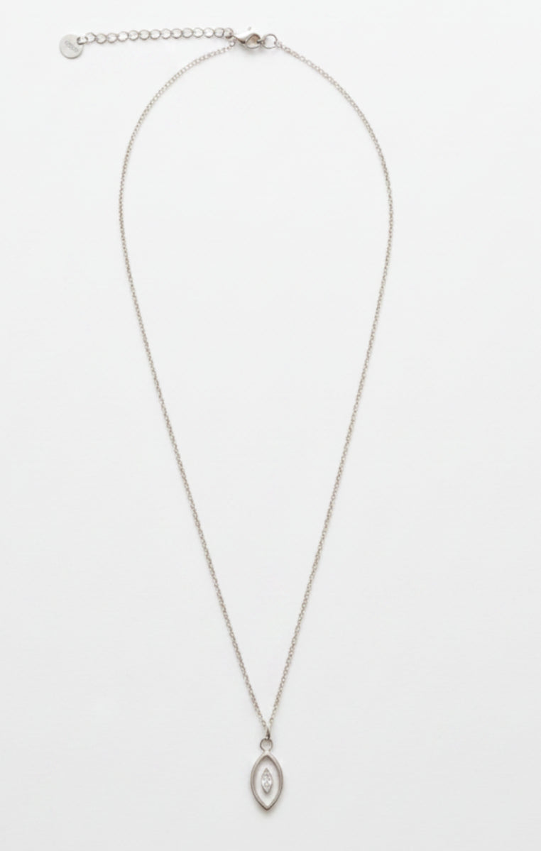 Mother of Pearl Evil Eye Necklace