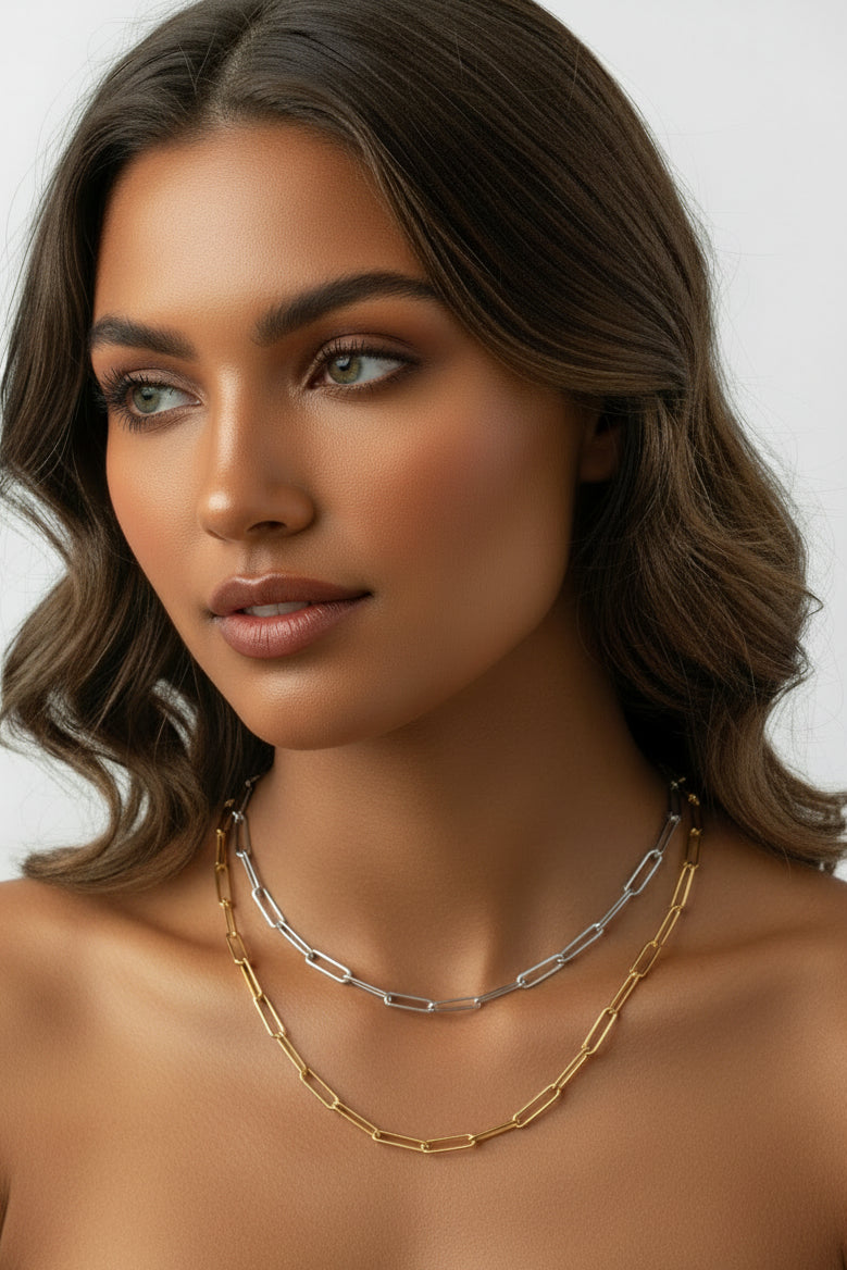 Peyton Paper Clip Necklace