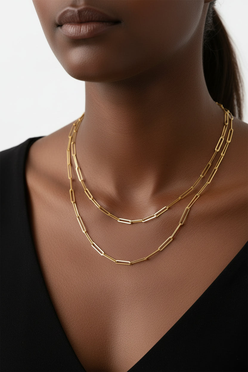Peyton Paper Clip Necklace