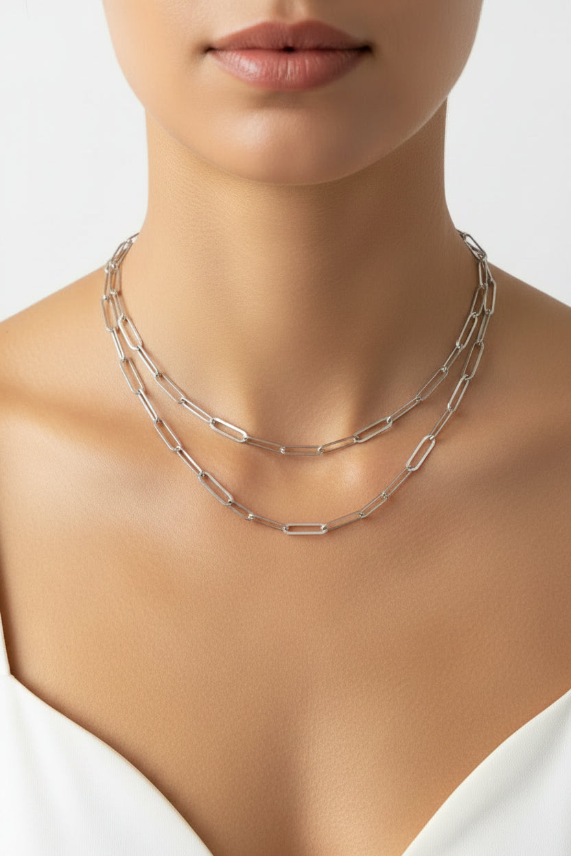 Peyton Paper Clip Necklace