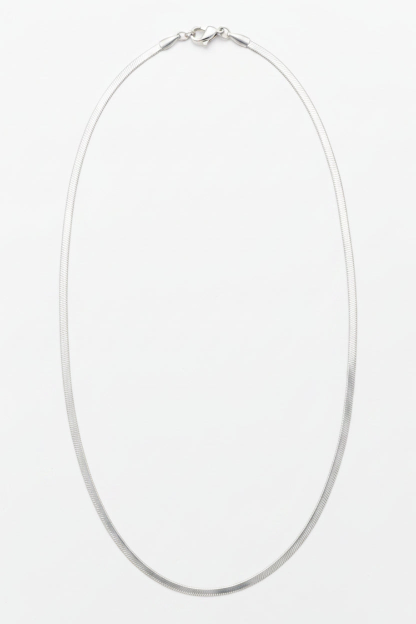 Skyler Silver Flat Snake Necklace
