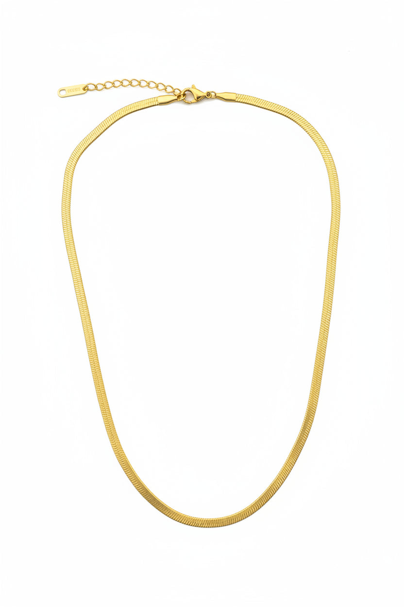 Skyler Gold Flat Snake Necklace
