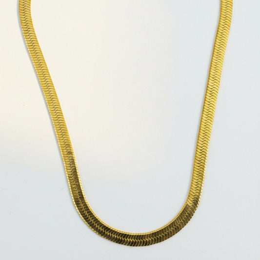 Skyler Gold Flat Snake Necklace
