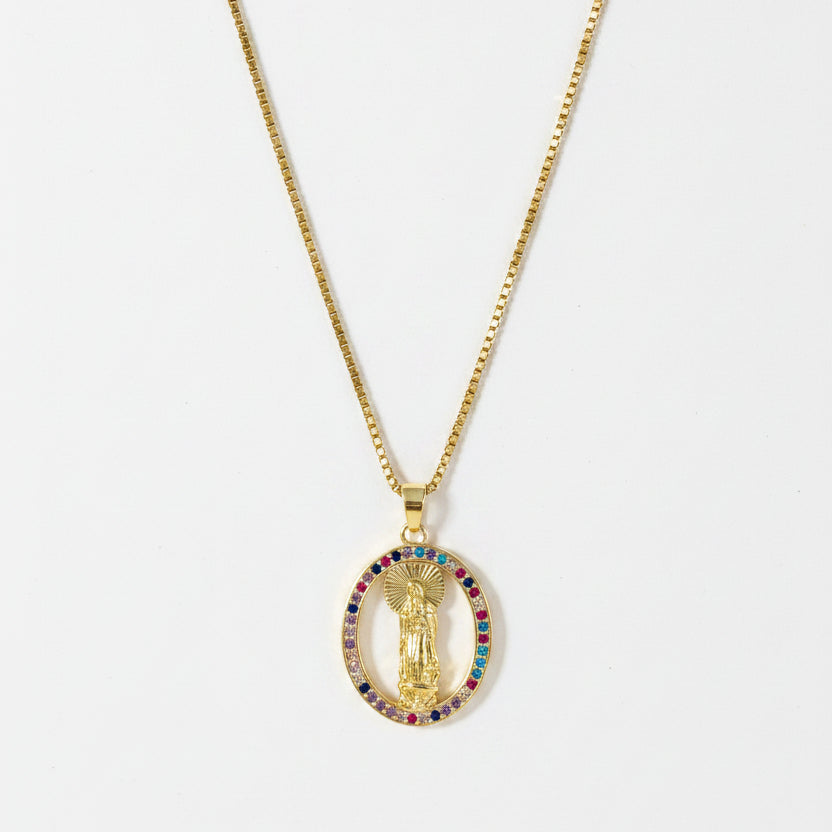 Virgin Mary Multicolor Necklace