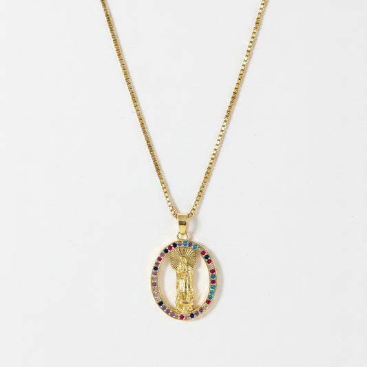 Virgin Mary Multicolor Necklace