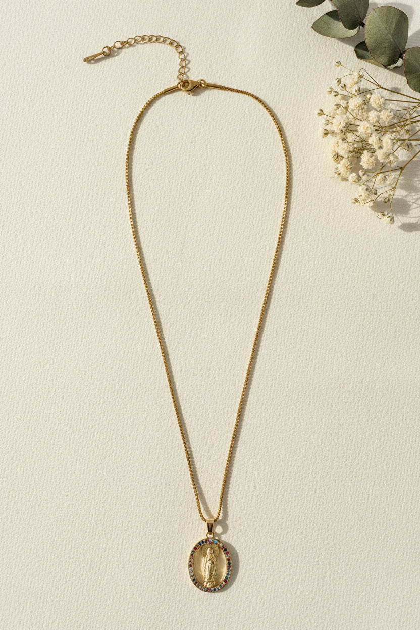 Virgin Mary Multicolor Necklace