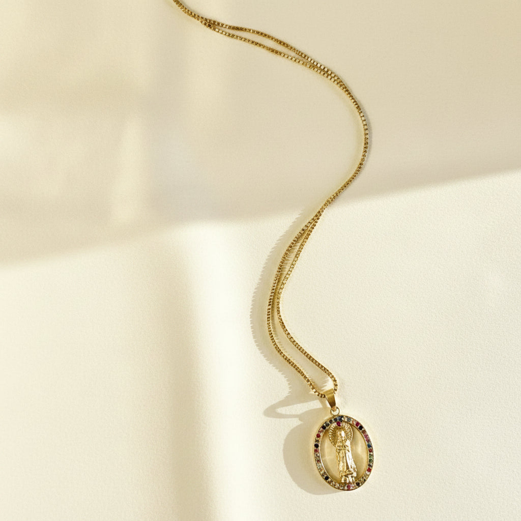 Virgin Mary Multicolor Necklace