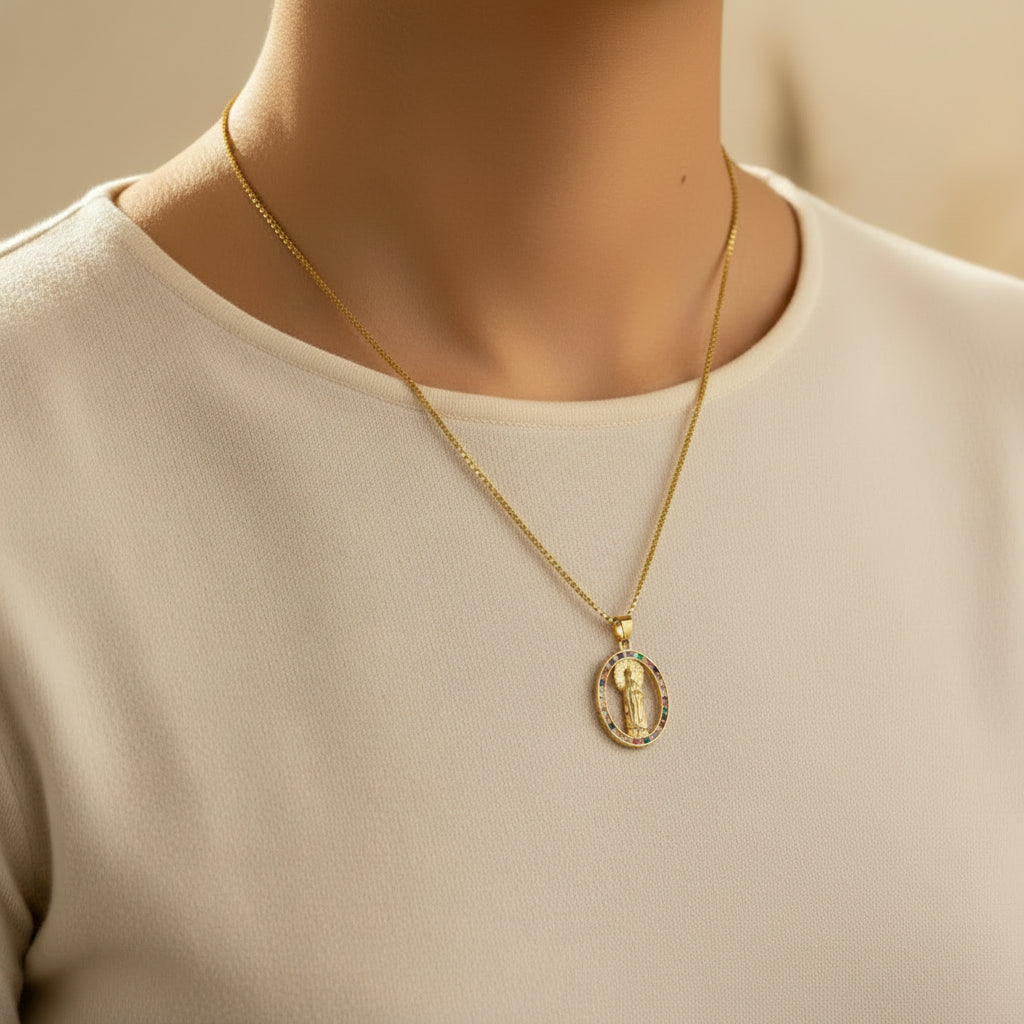Virgin Mary Multicolor Necklace