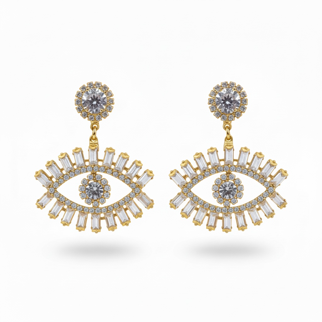 Bianca Evil Eye Drop Earrings