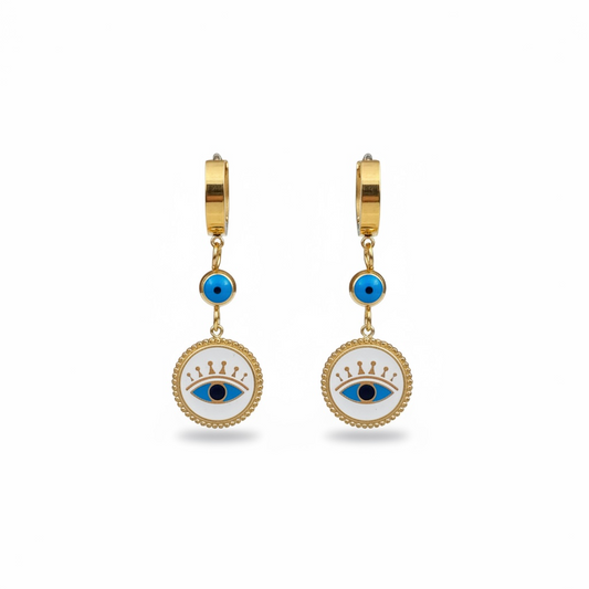 Farah Evil Eye Drop Earrings